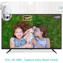 TELECAMERA WIFI ESTERNA SENZA FILI 5MP PTZ IP DOME SORVEGLIANZA 5 X ZOOM OTTICO