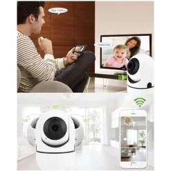 TELECAMERA WI-FI VIDEOCAMERA DI SORVEGLIANZA ROTAZIONE 360° IP CAM BABY MONITOR