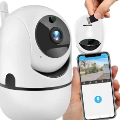 TELECAMERA WI-FI VIDEOCAMERA DI SORVEGLIANZA ROTAZIONE 360° IP CAM BABY MONITOR