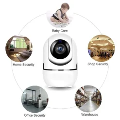 TELECAMERA WI-FI VIDEOCAMERA DI SORVEGLIANZA ROTAZIONE 360° IP CAM BABY MONITOR