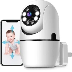 TELECAMERA WIRELESS CON SPINA 360° RILEVAMENTO MOVIMENTO TRACCIAMENTO AUTOMATICO