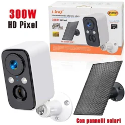 TELECAMERA WIRELESS RICARICABILE SOLARE 300W HD PIXELS AHD5023 SICUREZZA ESTERNO