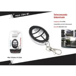 TELECOMANDO DUPLICATORE UNIVERSALE CANCELLO 433.92MHZ CANCELLI MAXTECH COM-01