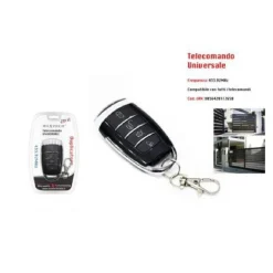 TELECOMANDO UNIVERSALE 433.92MHZ CANCELLO DUPLICATORE MAXTECH COM-02 PORTACHIAVI