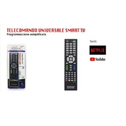 TELECOMANDO UNIVERSALE SOSTITUTIVO SMART TV / TV FACILE DA PROGRAMMARE COM-T004