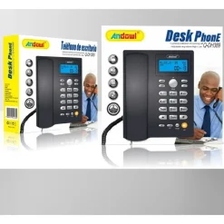 TELEFONO FISSO CON CAVO DA SCRIVANIA FUNZIONE DI RICHIAMATA UFFICIO CASA Q-DH389