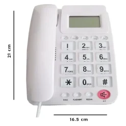 TELEFONO FISSO CON TASTI GRANDI PER CASA HOTEL DISPLAY CALCOLATRICE FO-85011 CID