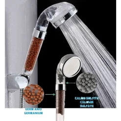 TELEFONO SOFFIONE PER DOCCIA DOCCETTA DEPURATORE IONIZZANTE CON SALI MINERALI