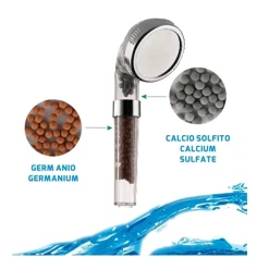 TELEFONO SOFFIONE PER DOCCIA DOCCETTA DEPURATORE IONIZZANTE CON SALI MINERALI