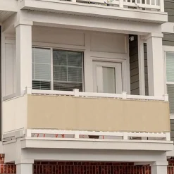 TELO COPERTURA FRANGIVISTA FRANGIVENTO RINGHIERA PROTEZIONE VENTO BALCONE 500X85CM BEIGE