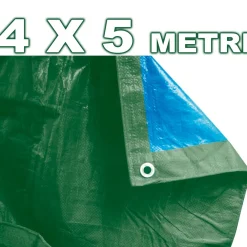 TELO COPRI AUTO MOTO COPRITUTTO 4X5 METRI IN POLIETILENE IMPERMEABILE VERDE BLU