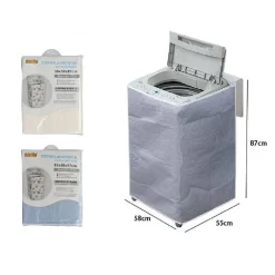 TELO COPRI LAVATRICE COPERTURA CARICA ALTA UNIVERSALE IN PEVA 55X58X87CM 52758
