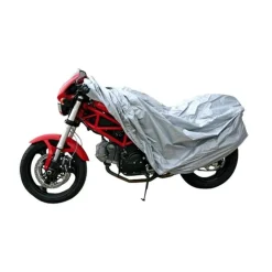 TELO COVER COPRI MOTO SCOOTER BICICLETTA POLIETILENE ARGENTO TAGLIA L 130 X 230