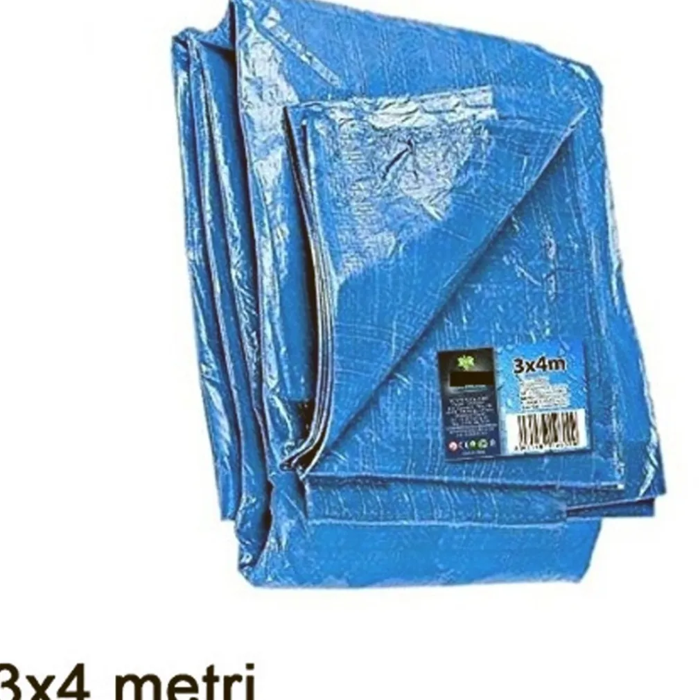 TELO IMPERMEABILE COPRITUTTO 3X4MT TELONE N POLIETILENE COLORE BLU PER AUTO MOTO