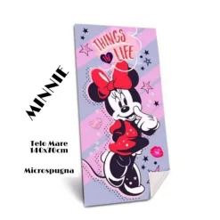 TELO MARE IN COTONE + BORSA DA SPIAGGIA ASCIUGAMANO BORSA MARE MINNIE MOUSE