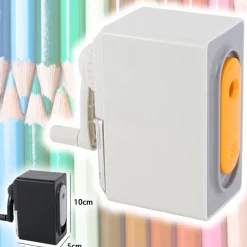 TEMPERAMATITE SCRIVANIA A MANOVELLA CON CONTENITORE TEMPERA MATITE CASA UFFICIO