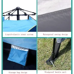 TENDA A CUPOLA DA SOLE CAMPEGGIO AUTOMATICA IMPERMEABILE DA ESTERNO SPIAGGIA