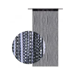 TENDA A FILI FILO FRANGE BIANCO ARGENTO NERO 100X200CM PER ARREDO INTERNI