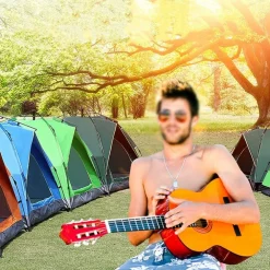 TENDA DA CAMPEGGIO IMPERMEABILE ESTERNO SPIAGGIA SOLE 200 X 150 X 120 CM 94929