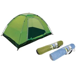 TENDA DA CAMPEGGIO PER 2 PERSONE LEGGERA PORTATILE ZANZARIERA 200X140X100CM 016569