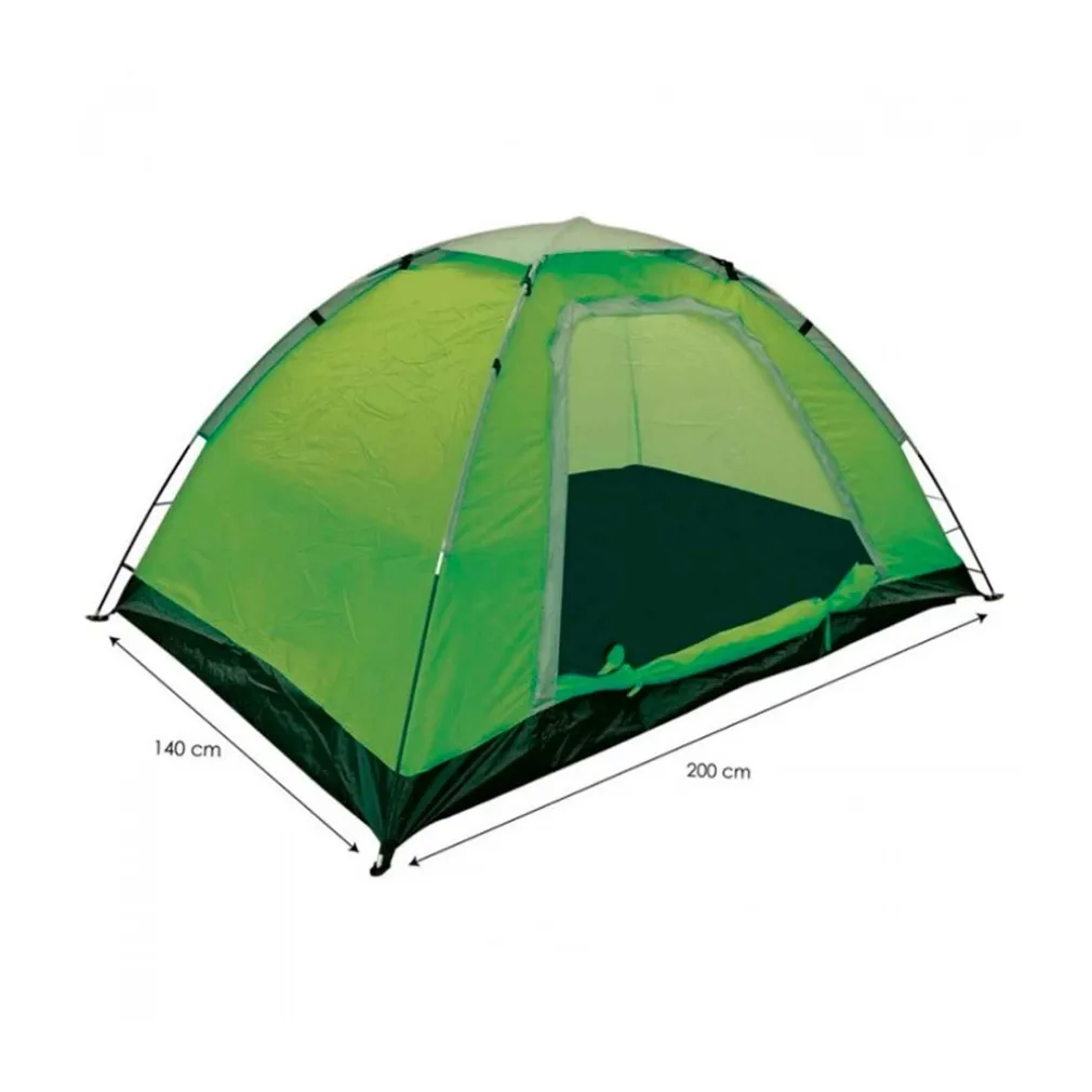 TENDA DA CAMPEGGIO PER 2 PERSONE LEGGERA PORTATILE ZANZARIERA 200X140X100CM 016569