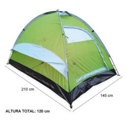 TENDA DA CAMPEGGIO 210X140X120CM LEGGERA PORTATILE BORSA CON MANIGLIA TRASPORTO 016568