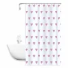 TENDA DA DOCCIA VASCA BAGNO IMPERMEABILE 12 GANCI CON CUORI ROSA 240X200CM 87092