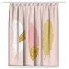 TENDA DOCCIA ANTIMUFFA IMPERMEABILE 180X200CM CON ANELLI BAGNO ROSA PIUME 69792