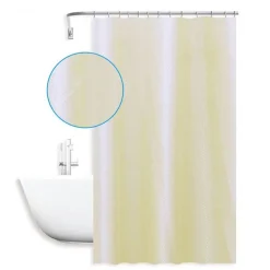 TENDA DOCCIA ANTIMUFFA IMPERMEABILE 180X200 CM BIANCA GIALLA TEXTURE ROMBI 59817