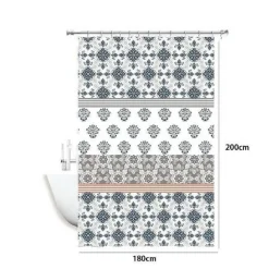 TENDA DOCCIA ANTIMUFFA IMPERMEABILE 180 X 200CM CON ANELLI BAGNO MAIOLICHE 59519