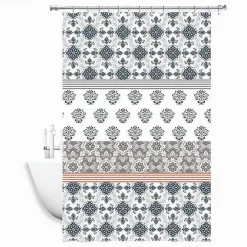 TENDA DOCCIA ANTIMUFFA IMPERMEABILE 240 X 200CM CON ANELLI BAGNO MAIOLICHE 59520