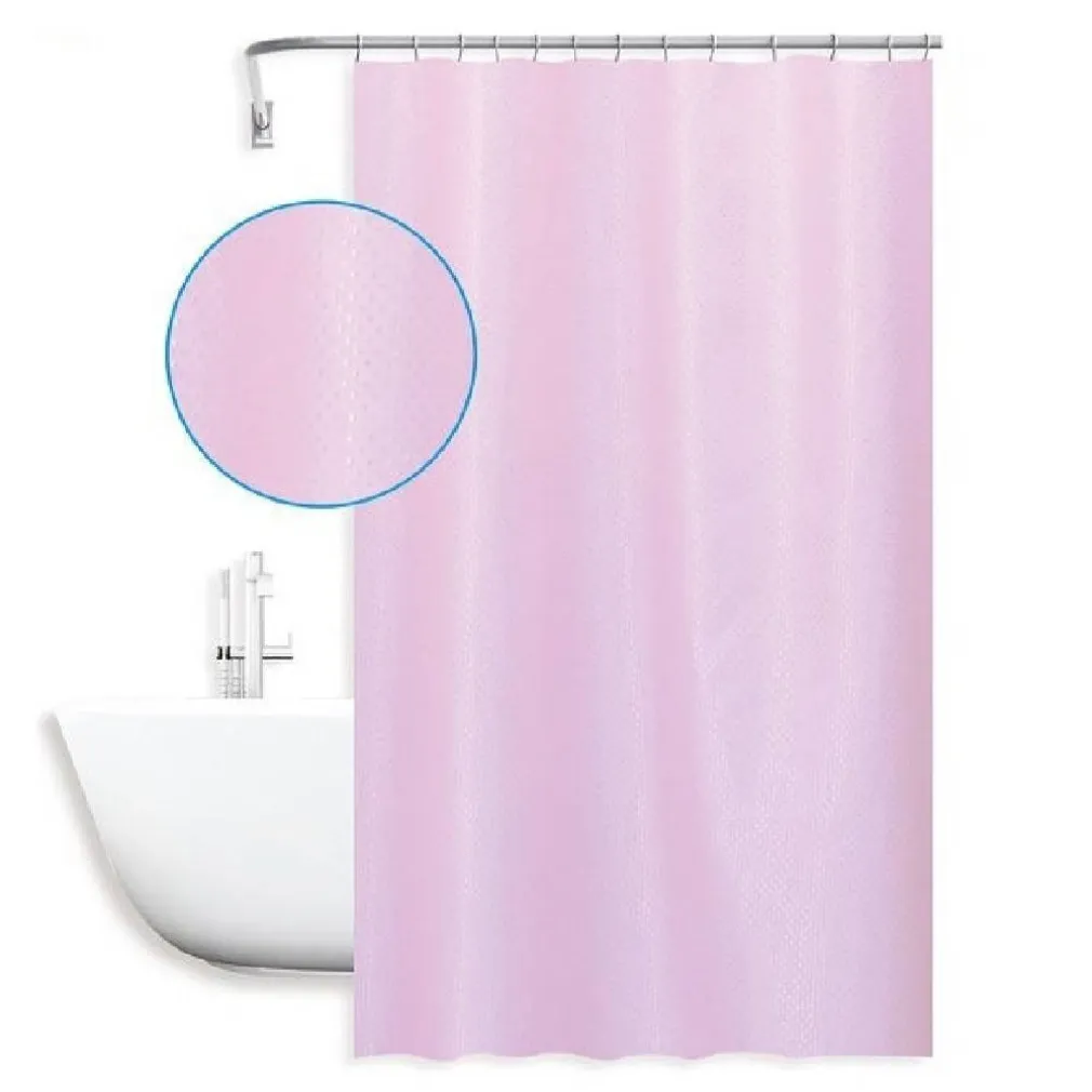 TENDA DOCCIA ANTIMUFFA IMPERMEABIL 180X200CM CON ANELLI ROSA TEXTURE ROMBI 59823
