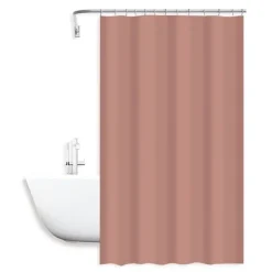 TENDA DOCCIA ANTIMUFFA IMPERMEABILE PEVA 240 X 200CM CON ANELLI BAGNO ROSA 79711