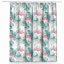 TENDA DOCCIA ANTIMUFFA IMPERMEABILE 180X200CM CON ANELLI BAGNO FENICOTTERI 69957