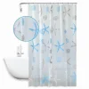 TENDA DOCCIA ANTIMUFFA IMPERMEABILE 240 X 200CM ANELLI BAGNO STELLE MARINE 59806