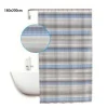 TENDA DOCCIA ANTIMUFFA IMPERMEABILE 180X200CM CON ANELLI RIGHE ORIZZONTALI 59523