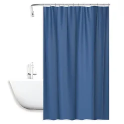 TENDA DOCCIA ANTIMUFFA IMPERMEABILE 180X200CM CON 12 GANCI ANELLI BAGNO BLU 69892