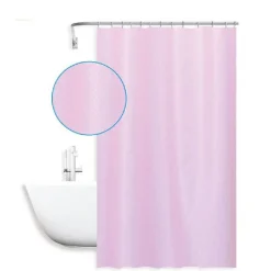 TENDA DOCCIA ANTIMUFFA IMPERMEABIL 240X180CM CON ANELLI ROSA TEXTURE ROMBI 59824