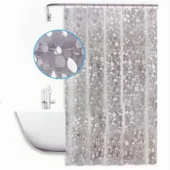 TENDA DOCCIA VASCA ANTIMUFFA IMPERMEABILE BIANCA CON SASSOLINI 240 X 200CM 59526