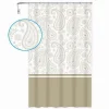 TENDA DOCCIA VASCA BAGNO 12 ANELLI 240X200 CM MOTIVO PAISLEY ETNICO BEIGE 87584