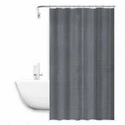 TENDA DOCCIA VASCA BAGNO EFFETTO 3D A NIDO D'APE GRIGIO 180X200CM 12 GANCI 87605