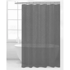 TENDA DOCCIA VASCA BAGNO EFFETTO 3D A NIDO D'APE GRIGIO 180X200CM 12 GANCI 87605