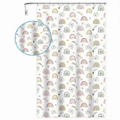TENDA DOCCIA VASCA DA BAGNO CON 12 GANCI ARCOBALENO FANTASY 180X200CM PEVA 87563