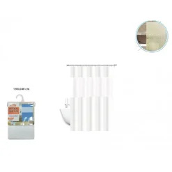TENDA DOCCIA VASCA IMPERMEABILE ANTIMUFFA IN EVA BIANCO GIUNTURA 180X240CM 52135