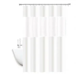 TENDA DOCCIA VASCA IMPERMEABILE ANTIMUFFA BIANCO 3D 180 X 220 CM GIUNTURA 52134