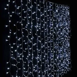 TENDA LUMINOSA DI NATALE LED ESTERNO LUCI 120 LED 3 MT X 0,75 CM BIANCO FREDDO
