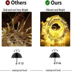 TENDA LUMINOSA LED CATENA LUCI USB 8 MODALITÀ LUCE TELECOMANDO BIANCO CALDO 3X3MT