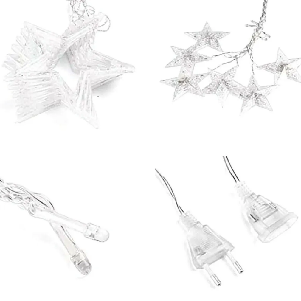 TENDA LUMINOSA NATALIZIA LED CON STELLE BIANCO FREDDO 2MT ESTERNO PROLUNGABILE