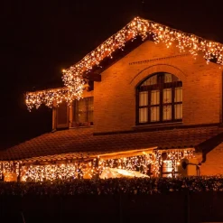 TENDA LUMINOSA NATALIZIA 150 LED CON FLASH BIANCO CALDO 3MT ESTERNO PROLUNGABILE