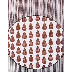 TENDA MOSCHIERA ANTIMOSCHE CON PERLINE GRANDI MARRONE IN PVC 120X230CM TPL74 017400